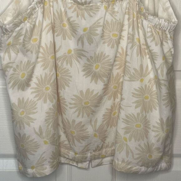 Torrid 1 Daisy Daydream Tank Top Sz 1X 14 - 16 Tan White Floral - Picture 10 of 12
